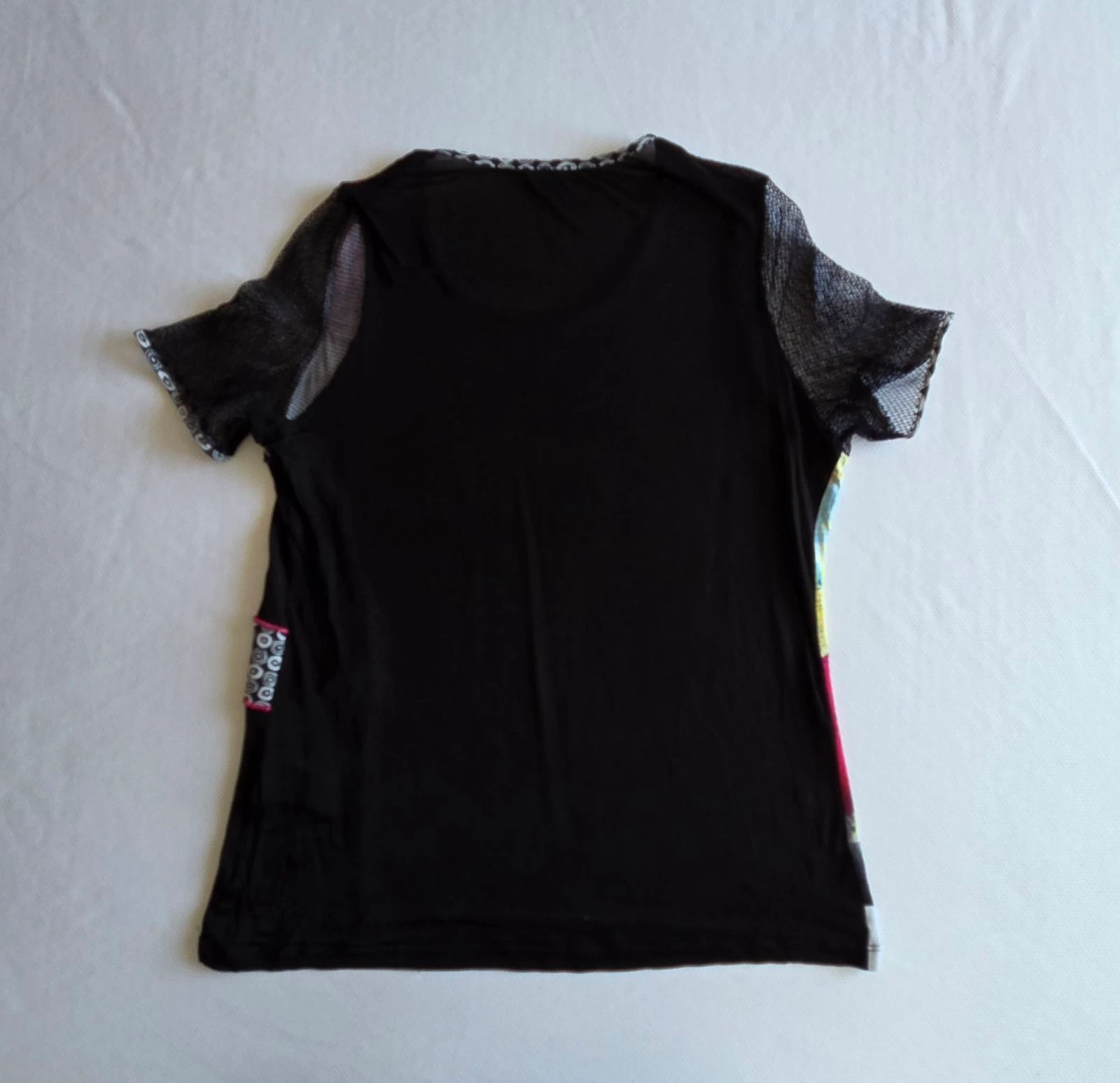Asymmetrische veelkleurige grafische t-shirt maat 38/40 origineel top – photo 3